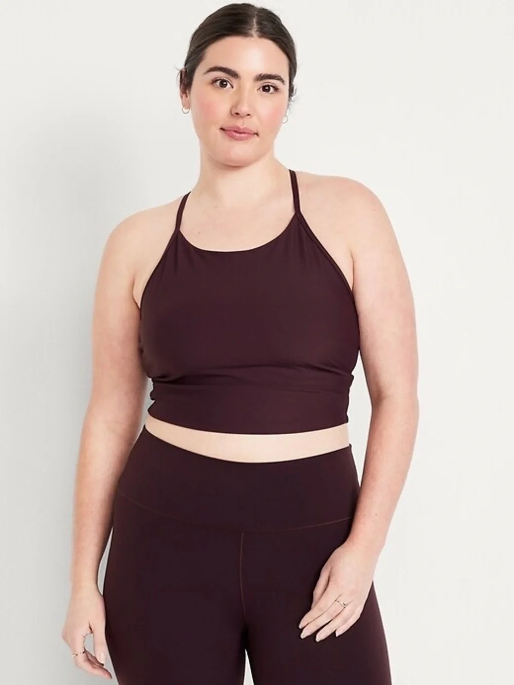NWT! Old Navy Light Support StudioSmooth Longline Sports Bra 694514 Large 🕶️